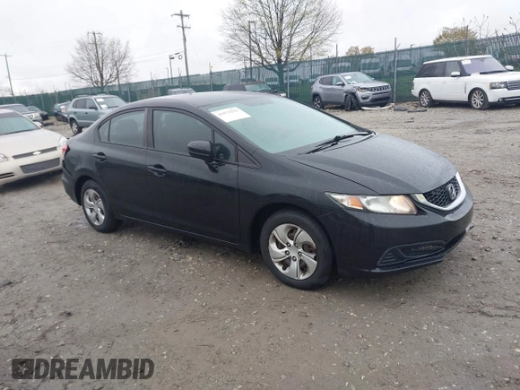 2014 Honda Civic Sedan LX with VIN 19XFB2F56EE233009, listed as a IAAI auction lot 41973133 with 119,402 mi miles. Bid and sale history available at carsss.com. Image 1.