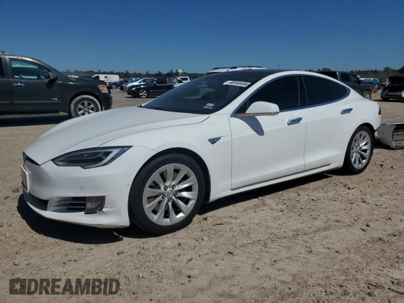 2016 Tesla Model S 90D with VIN 5YJSA1E21GF150460, listed as a Copart auction lot 48160495 with 84,761 mi miles and Salvage Title. Bid and sale history available at DreamBid. Image 1.
