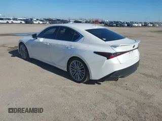 2022 Lexus IS with VIN JTHDA1D29N5118623, listed as a IAAI auction lot 41673973 with 50,292 mi miles. Bid and sale history available at carsss.com. Image 3.