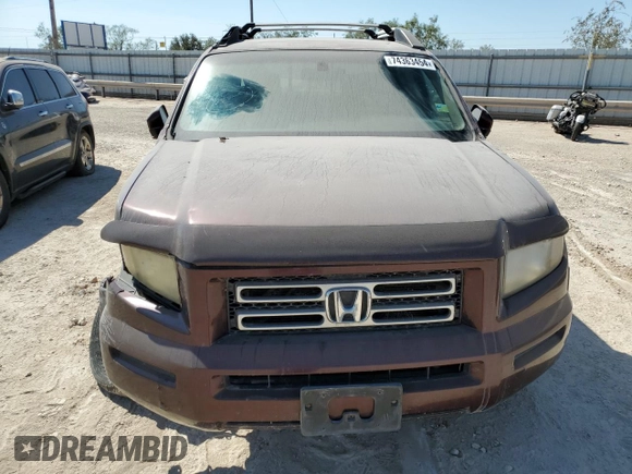 2008 Honda Ridgeline RTL with VIN 2HJYK16558H541117, listed as a Copart auction lot 74363454 with 239,913 mi miles and Salvage Title. Bid and sale history available at carsss.com. Image 5.