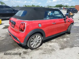 2024 MINI Convertible Cooper S with VIN WMW43DL09R3S05983, listed as a Copart auction lot 51112485 with 22,698 mi miles and Salvage title. Bid and sale history available at DreamBid. Image 3.