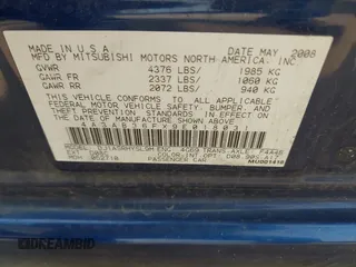 2009 Mitsubishi Galant ES z VIN 4A3AB36FX9E018031, wystawiony jako IAAI lot #42446117 z przebiegiem 211 406 mil mil oraz . Historia ofert i sprzedaży dostępna na DreamBid. Obrazek 9.
