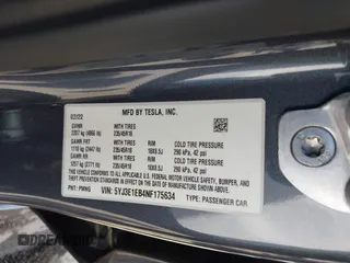 2022 Tesla Model 3 Long Range z VIN 5YJ3E1EB4NF175634, wystawiony jako IAAI lot #42021674 z przebiegiem 39 475 mil mil oraz . Historia ofert i sprzedaży dostępna na DreamBid. Obrazek 9.