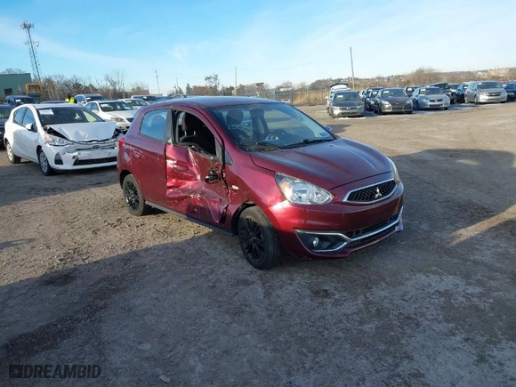 2019 Mitsubishi Mirage GT with VIN ML32A5HJ0KH009434, listed as a IAAI auction lot 41298546 with 39440 miles. Bid and sale history available at carsss.com. Image 1.
