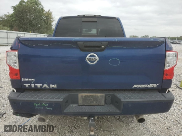 2017 Nissan Titan Pro-4X with VIN 1N6AA1E53HN570548, listed as a Copart auction lot 71663224 with 128,024 mi miles and Salvage title. Bid and sale history available at DreamBid. Image 6.