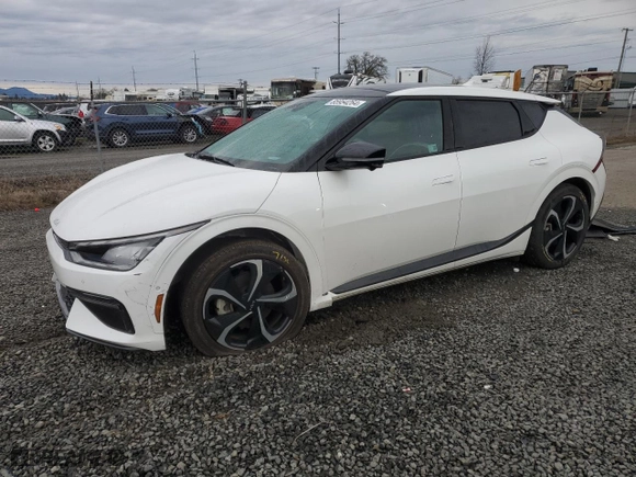 2022 Kia EV6 GT-Line with VIN KNDC4DLC6N5035327, listed as a Copart auction lot 85954264 with 0 mi miles and Salvage Title. Bid and sale history available at carsss.com. Image 1.