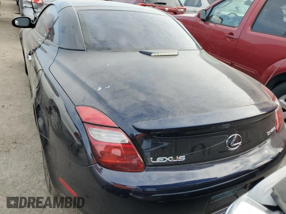 2007 Lexus SC 430 with VIN JTHFN45Y079012879, listed as a Copart auction lot 76712904 with Not Provided miles and Salvage Title. Bid and sale history available at DreamBid. Image 6.