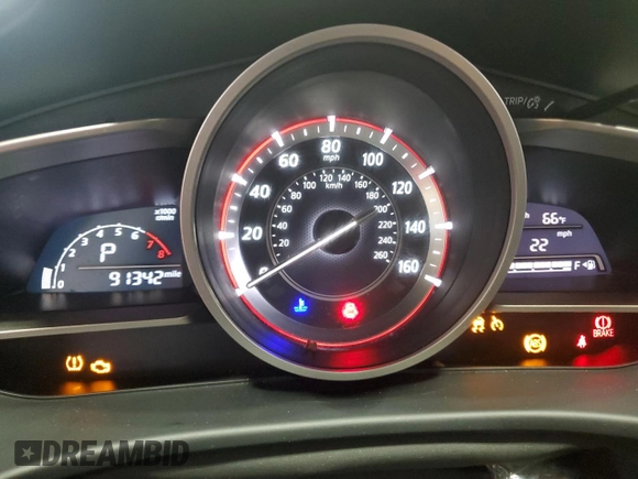 2015 Mazda 3 i Grand Touring with VIN JM1BM1W79F1263677, listed as a Copart auction lot 54048675 with 91,342 mi miles and Salvage Title. Bid and sale history available at DreamBid. Image 9.