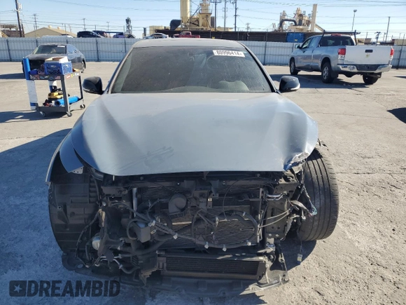 2023 Infiniti Q50 Red Sport 400 with VIN JN1FV7DP3PM570348, listed as a Copart auction lot 80996414 with 35,011 mi miles and Salvage Title. Bid and sale history available at DreamBid. Image 5.