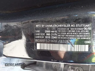 2006 Mercedes-Benz C 230 Sport with VIN WDBRF52H46F733288, listed as a IAAI auction lot 41969021 with 233,576 mi miles and . Bid and sale history available at carsss.com. Image 9.