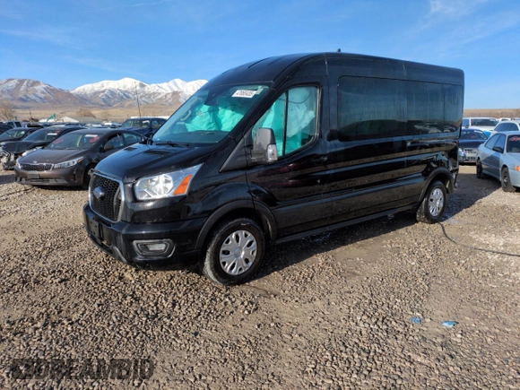 2021 Ford Transit Passenger XL with VIN 1FBAX2C87MKA31418, listed as a Copart auction lot 47065435 with 110,681 mi miles and Salvage Title. Bid and sale history available at DreamBid. Image 1.
