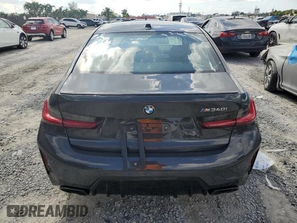2024 BMW 3 Series M340i with VIN 3MW49FS08R8E86211, listed as a Copart auction lot 71483224 with 860 mi miles and Salvage Title. Bid and sale history available at carsss.com. Image 6.