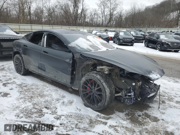 2023 Tesla Model S Plaid with VIN 5YJSA1E66PF502841, listed as a Copart auction lot 45660445 with 29,860 mi miles and Salvage title. Bid and sale history available at DreamBid. Image 4.