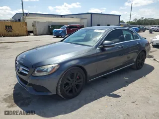 2015 Mercedes-Benz C-Class C 300 with VIN 55SWF4JBXFU066323, listed as a Copart auction lot 51364375 with 76,177 mi miles and Salvage Title. Bid and sale history available at carsss.com. Image 1.