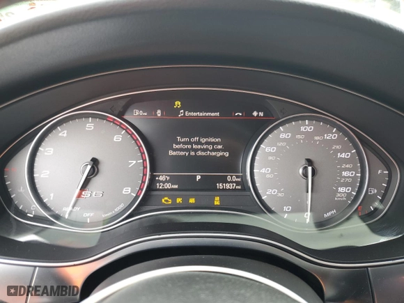 2016 Audi S6 Premium Plus with VIN WAUF2AFC0GN006581, listed as a Copart auction lot 53429215 with 151,937 mi miles and Clean Title. Bid and sale history available at carsss.com. Image 9.