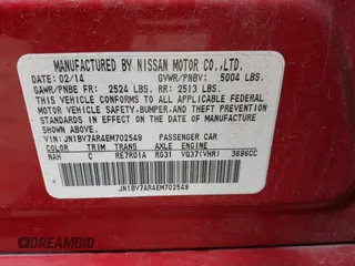 2014 Infiniti Q50 Sport with VIN JN1BV7AR4EM702549, listed as a IAAI auction lot 41803344 with 197,187 mi miles and . Bid and sale history available at carsss.com. Image 9.