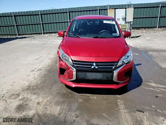 2021 Mitsubishi Mirage ES with VIN ML32AUHJ9MH008134, listed as a Copart auction lot 52541045 with 58,490 mi miles and Salvage Title. Bid and sale history available at carsss.com. Image 13.