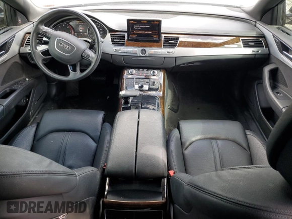 2014 Audi A8 4.0T с VIN WAUR2AFDXEN011628, выставлен на аукционе Copart как лот 55423285 с пробегом 94 681 миль миль и Списание • Salvage title. История ставок и продаж доступна на DreamBid. Изображение 8.