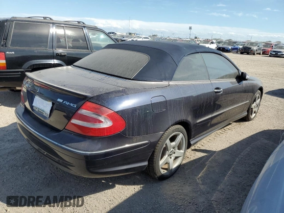 2005 Mercedes-Benz CLK 500 with VIN WDBTK75G65T040674, listed as a Copart auction lot 76109314 with Not Provided miles and Salvage Title. Bid and sale history available at DreamBid. Image 3.