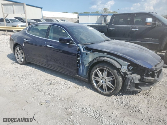 2015 Maserati Quattroporte S Q4 with VIN ZAM56RRA1F1135121, listed as a Copart auction lot 67470824 with 77,699 mi miles and Salvage Title. Bid and sale history available at carsss.com. Image 4.