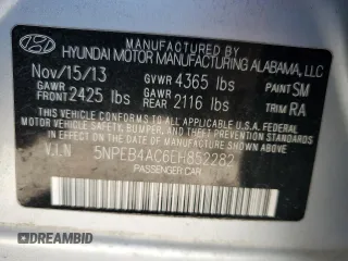 2014 Hyundai Sonata GLS with VIN 5NPEB4AC6EH852282, listed as a Copart auction lot 54239225 with 197,515 mi miles and Salvage Title. Bid and sale history available at carsss.com. Image 12.