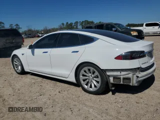 2016 Tesla Model S 90D with VIN 5YJSA1E21GF150460, listed as a Copart auction lot 48160495 with 84,761 mi miles and Salvage Title. Bid and sale history available at DreamBid. Image 2.