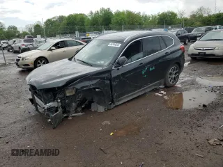 2021 BMW X1 xDrive28i with VIN WBXJG9C05M5T03982, listed as a Copart auction lot 55384025 with 24,309 mi miles and Salvage Title. Bid and sale history available at DreamBid. Image 1.