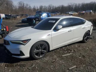 2024 Acura Integra w/A-Spec Technology Package with VIN 19UDE4H60RA025167, listed as a Copart auction lot 46004865 with 25,985 mi miles and Salvage Title. Bid and sale history available at carsss.com. Image 1.