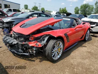 2017 Chevrolet Corvette Z06 3LZ with VIN 1G1YU2D60H5603880, listed as a Copart auction lot 62856854 with 23,022 mi miles and Salvage Title. Bid and sale history available at carsss.com. Image 1.