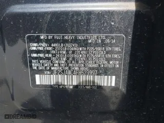 2015 Subaru Forester 2.5i Touring with VIN JF2SJAWC4FH523997, listed as a IAAI auction lot 41884674 with 175,127 mi miles. Bid and sale history available at carsss.com. Image 9.