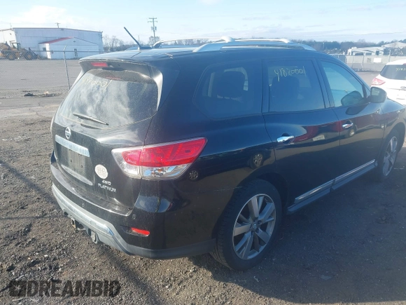 2013 Nissan Pathfinder SV with VIN 5N1AR2MM7DC683706, listed as a IAAI auction lot 41820001 with 177,458 mi miles. Bid and sale history available at carsss.com. Image 4.