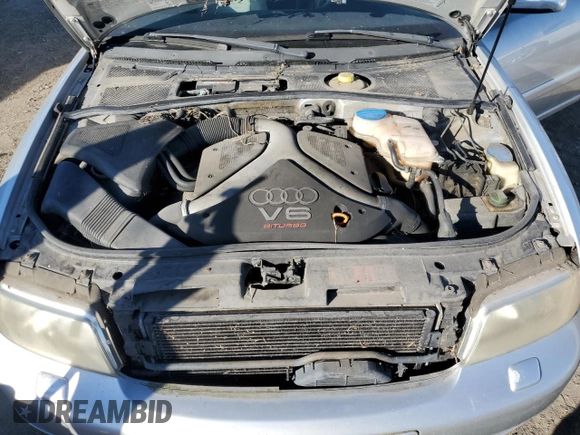 2001 Audi S4 with VIN WAURD68D31A020659, listed as a Copart auction lot 88546765 with 182,043 mi miles and Clean Title. Bid and sale history available at carsss.com. Image 11.