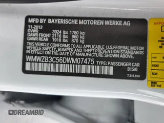 2013 MINI Countryman с VIN WMWZB3C56DWM07475, выставлен на аукционе Copart как лот 43842055 с пробегом 95 003 миль миль и Списание • Salvage title. История ставок и продаж доступна на DreamBid. Изображение 12.