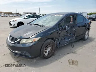 2013 Honda Civic LX z VIN 2HGFB2F5XDH567628, wystawiony jako Copart lot #58812675 z przebiegiem 175 185 mil mil oraz Szkoda całkowita • Salvage title. Historia ofert i sprzedaży dostępna na DreamBid. Obrazek 1.