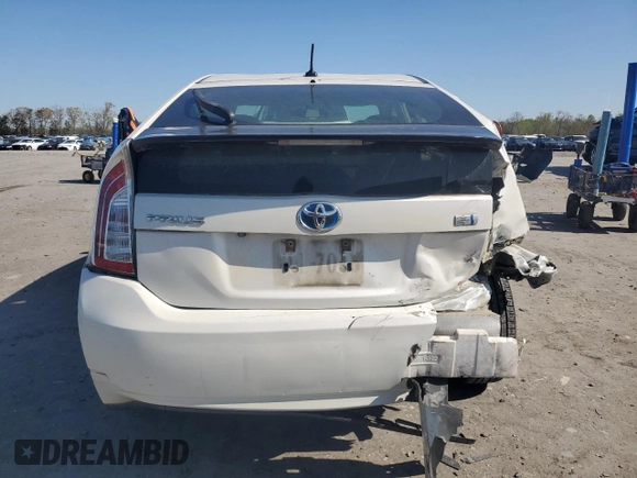 2013 Toyota Prius One with VIN JTDKN3DU2D5698273, listed as a Copart auction lot 52406715 with 127,697 mi miles and Salvage Title. Bid and sale history available at DreamBid. Image 6.