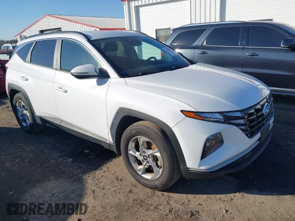 2022 Hyundai Tucson SEL with VIN KM8JB3AE8NU033575, listed as a IAAI auction lot 41662009 with 54,971 mi miles. Bid and sale history available at carsss.com. Image 1.