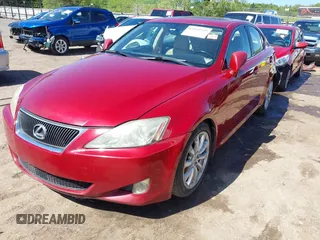 2007 Lexus IS with VIN JTHBK262375027213, listed as a IAAI auction lot 42049349 with 247,534 mi miles. Bid and sale history available at carsss.com. Image 2.