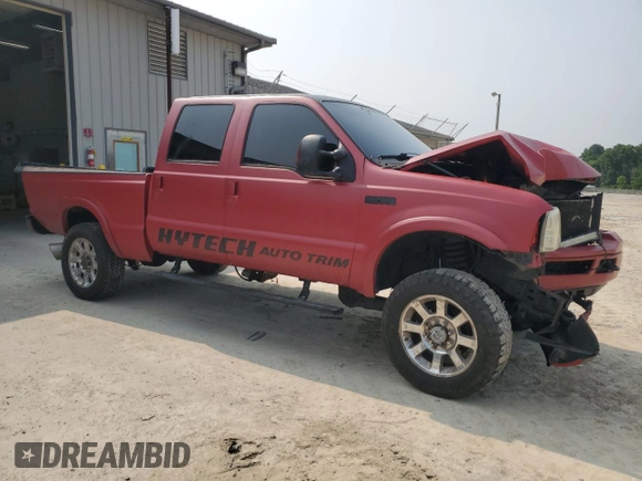 2005 Ford F-250 XL with VIN 1FTSW21P45EB41632, listed as a Copart auction lot 59676215 with 251,452 mi miles and Salvage title. Bid and sale history available at DreamBid. Image 4.