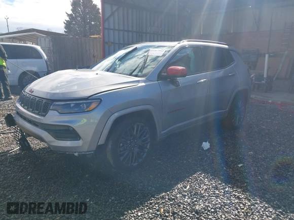 2023 Jeep Compass (RED) Edition with VIN 3C4NJDCN0PT542312, listed as a IAAI auction lot 41267162 with 25,768 mi miles and . Bid and sale history available at carsss.com. Image 22.