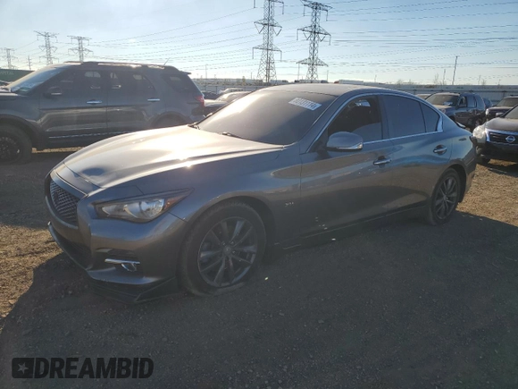 2017 Infiniti Q50 3.0t Signature Edition with VIN JN1EV7AR1HM840874, listed as a Copart auction lot 80131114 with 118,979 mi miles and Salvage Title. Bid and sale history available at carsss.com. Image 1.