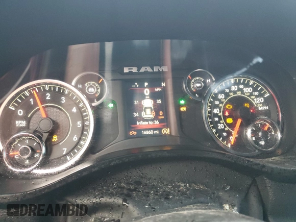 2023 Ram 1500 Big Horn z VIN 1C6RRFBG0PN567260, wystawiony jako Copart lot #42092775 z przebiegiem 16 860 mil mil oraz Nie do naprawy • Non repairable. Historia ofert i sprzedaży dostępna na DreamBid. Obrazek 9.