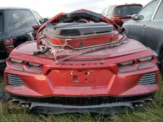 2021 Chevrolet Corvette 1LT with VIN 1G1YA3D41M5107008, listed as a Copart auction lot 74788454 with 0 mi miles and Salvage Title. Bid and sale history available at carsss.com. Image 6.