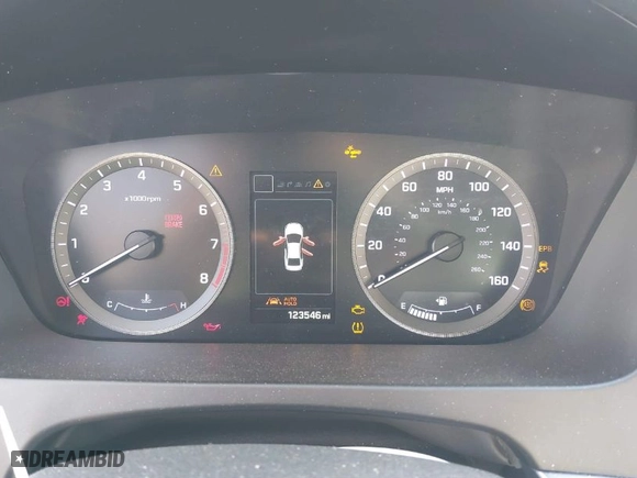 2016 Hyundai Sonata 2.4L Sport with VIN 5NPE34AF7GH431391, listed as a IAAI auction lot 41880383 with 123,546 mi miles. Bid and sale history available at carsss.com. Image 7.