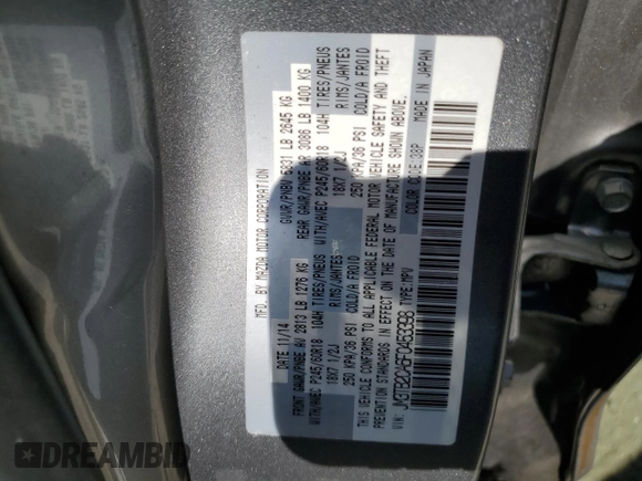 2015 Mazda CX-9 Touring with VIN JM3TB2CA6F0453398, listed as a Copart auction lot 55897115 with 167,563 mi miles and Salvage title. Bid and sale history available at DreamBid. Image 14.
