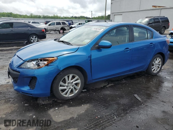 2012 Mazda 3 i Touring with VIN JM1BL1V80C1639773, listed as a Copart auction lot 54960165 with 99,366 mi miles and Salvage Title. Bid and sale history available at DreamBid. Image 1.