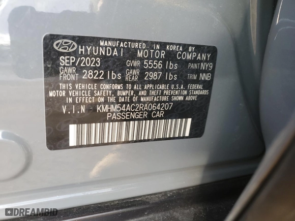 2024 Hyundai IONIQ 6 Limited with VIN KMHM54AC2RA064207, listed as a Copart auction lot 88097135 with 4,006 mi miles and Salvage Title. Bid and sale history available at carsss.com. Image 14.