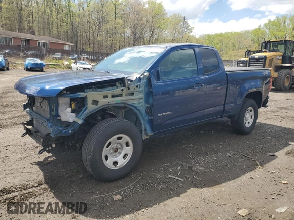 2020 Chevrolet Colorado 4WD Work Truck with VIN 1GCHTBEN4L1104709, listed as a Copart auction lot 52408375 with 24,631 mi miles and Salvage Title. Bid and sale history available at carsss.com. Image 1.