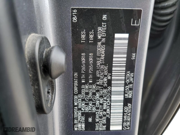 2017 Lexus GX with VIN JTJBM7FX2H5151766, listed as a Copart auction lot 65982352 with 96,568 mi miles. Bid and sale history available at carsss.com. Image 10.