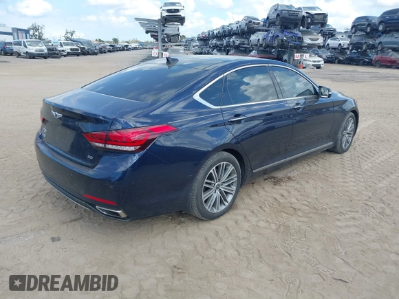 2019 Genesis G80 3.8L with VIN KMHGN4JE1KU299376, listed as a IAAI auction lot 41524733 with 7,659 mi miles. Bid and sale history available at carsss.com. Image 4.