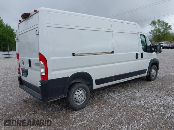2023 Ram ProMaster Cargo with VIN 3C6LRVDG3PE571823, listed as a IAAI auction lot 42223080 with 71,464 mi miles and . Bid and sale history available at DreamBid. Image 4.